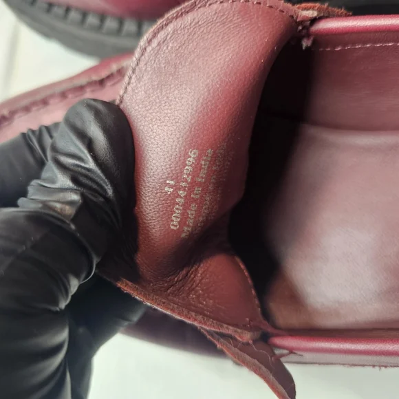 Free People Lyra Lug Sole Loafers in Burgundy - Picture 6 of 7